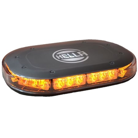 Hella Micro Light Bar Permanent Mount LED Amber Lens 23 Selectable Patterns 1224 Volt H27996001